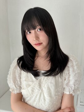 ロンドアベニール 北千住(Lond avenir) くびれヘア/顔周り/韓国/レイヤーカット/黒髪/ミディアム北千住