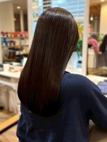 リッチ 横須賀中央店(Rich)&nbsp;オリーブグレージュカラー 透明感カラー 髪質改善 ストレート