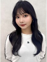 エジョン 三鷹店(Aejon)&nbsp;顔まわりレイヤーカット姫カットレイヤーアプリコットオレンジ