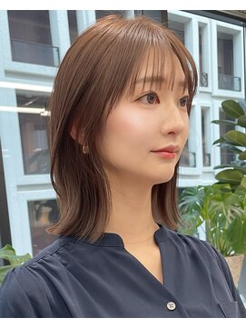 アビーファイブ(ABBEY 5) 大人ボブ銀座レイヤーカット有楽町ミディアムボブベージュ