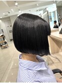 タッセルボブ 切りっぱなしボブ ショートボブ 美髪縮毛矯正