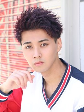 オーシャントーキョーウエスト 心斎橋 (OCEAN TOKYO WEST) 刈り上げアップバングビジネスヘアスパイキーショート