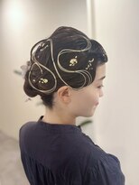 アットティー 金沢八景(at tee...)&nbsp;前髪ウェーブ×水引きアレンジ