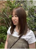 レイヤーカット×マロンブラウン