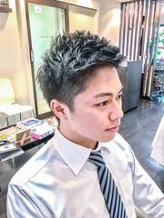 爽やかラウンドアップバング・Hommehair2nd櫻井