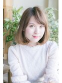 綺麗と可愛さがある深みのあるフェミニンボブ☆