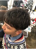 後ろまで２ブロックのマッシュスタイル
