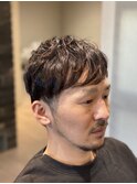 ツーブロックナチュラルマッシュ細束刈り上げ