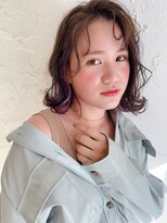 ルーツヘアーガーデン(Roots hair garden) 外ハネゆるふわボブ