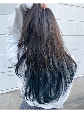 ビール 西新店(BEER) 【ジュリ】裾カラー/ターコイズブルー