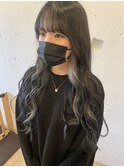 インナーカラーベージュシルバー