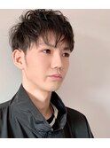 メンズナチュラルショート/2ブロック/マッシュ/ショート