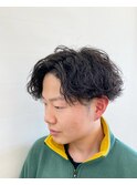 波巻きパーマ【#磐田#メンズ#メンズパーマ#酸熱トリートメント】