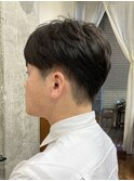 メンズセンターパート/サラサラショート