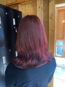 アフターニュース 新潟(afternews) ダブルカラー/カシスレッド/ケアブリーチ/韓国/ボブ