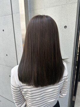 ディジョン(Dijon) 韓国顔まわりレイヤーカットグレージュオリーブベージュブラウン