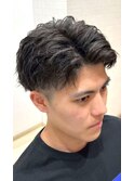 メンズアップバングツイストスパイラル