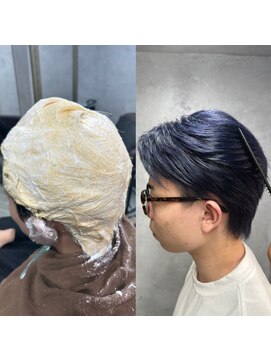 アヤメ 巣鴨店(ayame) (ayame巣鴨)ネイビー_メンズ_刈り上げ_ブリーチ_巣鴨7