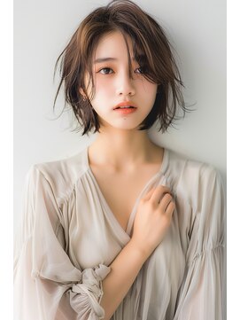 クラン(Chlan) ウェーブパーマ☆セミウェットこなれミディ×アッシュベージュ