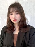 ナチュラルくびれレイヤーカット/20代30代40代/ボブルフ小顔前髪