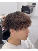 マッシュ波巻きスパイラルパーマ