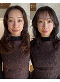 白川20代30代40代小顔カット大人かわいいくびれレイヤー前髪韓国