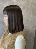 白髪があってもOK！大人ボブ/モカグレージュ