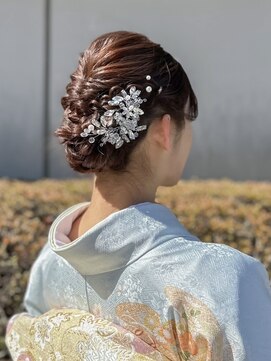 バサラ 大阪梅田店(VASARA) 訪問着 着物 セット 参列ヘア シニヨン 大阪 3~40代