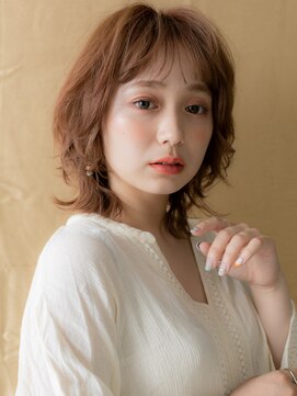 カバーヘア イヴ 戸頭店(COVER HAIR EVE) レッドブラウンくせ毛風ウルフボブレイヤーTc2戸頭20代30代40代