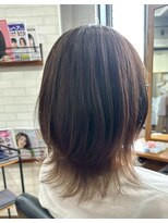 ビス フルール 日暮里店(Vis fleur)&nbsp;ミディアムヘア/ハイライト/ベージュカラー