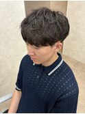 MEN’S HAIR/ブルーブラック/フェザーパーマ/津田沼
