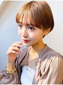 秋色◎ブリーチなし！暖色ブラウンショート20代30代
