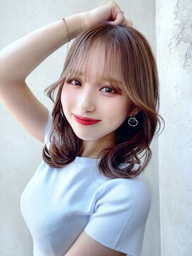 エインアンリー 明治神宮前(AIN.ANLY.) 似合わせ大人可愛いくびれヘア韓国ミディアムレイヤーカット