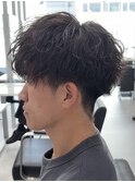 波巻きパーマ 波打ちマッシュ 刈り上げマッシュ