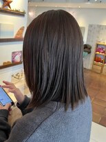 ミスト(mist) 〔mist:Yoko〕地毛風カラー/暗髪ワンレンボブ/くすみカラー#433