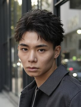フィフス トウキョウ (fifth TOKYO) 渋谷フェザーショートパーマメンズカット毛流れヘアオールバック