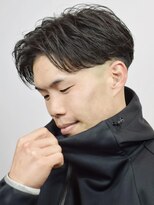 クオンヒール(QUON HEAL) 七三センターパートフェザーパーマニュアンスパーマn