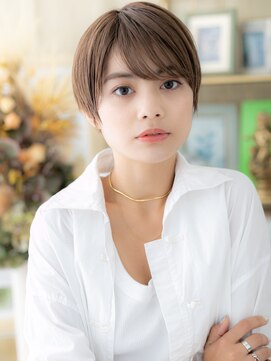 カバーヘア ブリス 志木南口駅前店(COVER HAIR bliss) 顔周りカットダークグレージュ小顔シャギーショートh5志木30代