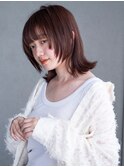ウルフレイヤーカット顔周りレイヤー韓国ヘア_F30144