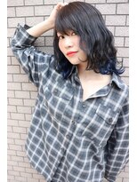 シエ バイ ケンジ 湘南台(sie by KENJE)&nbsp;ダークパープル/ナチュラルショート/夏のヘアアレンジ/湘南台