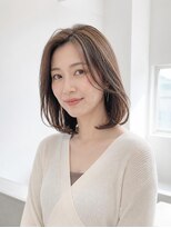 セレスト 心斎橋店(CELESTE)&nbsp;シースルーバング×ミディアムウルフレイヤー×透明感ブラウン