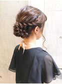 【FLAME 天文館】結婚式やパーティーに☆ゆる編み込みアレンジ