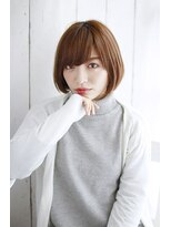 ロア ミオ 仙台駅前(Loa mio)&nbsp;【Loa mio】流しバングのナチュラルボブ