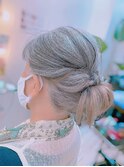 グレイヘアのインナーカラー☆