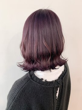 オル(Olu) 【MASAYA】ラベンダーカラー×切りっぱなしボブ
