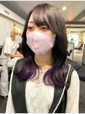 イヤリングカラーインナーカラーハイライトフェイスフレーミング