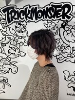 トリックストア(TRICK STORE) 中性的ウルフカット パーマ風セット