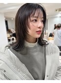 顔まわりインナーレイヤー 外ハネミディアム