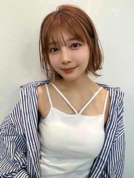 アンバー 池袋(amber) 切りっぱなしボブ/美髪/ピンクブラウン[池袋駅]