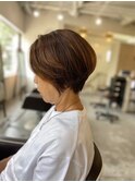 20代30代40代◎大人可愛いシアーカラーショートヘア